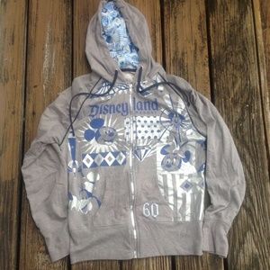 Disneyland 60th Diamond Anniversary Sweatshirt S Metallic Disney Mickey Mouse